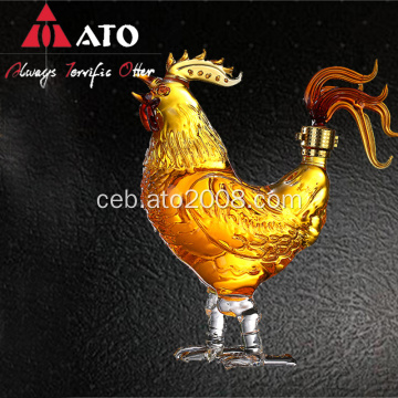 750ml nga creative rooster fored Glass Decanter